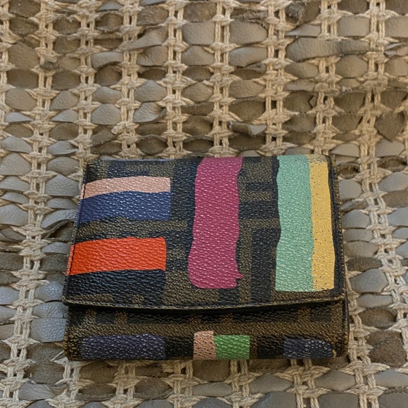 Fendi Handbags - Fendi Colorful Striped Wallet